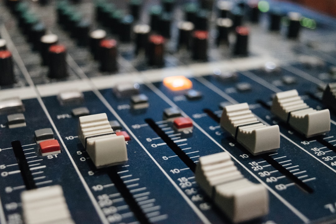 Selective focus photo of DJ mixer