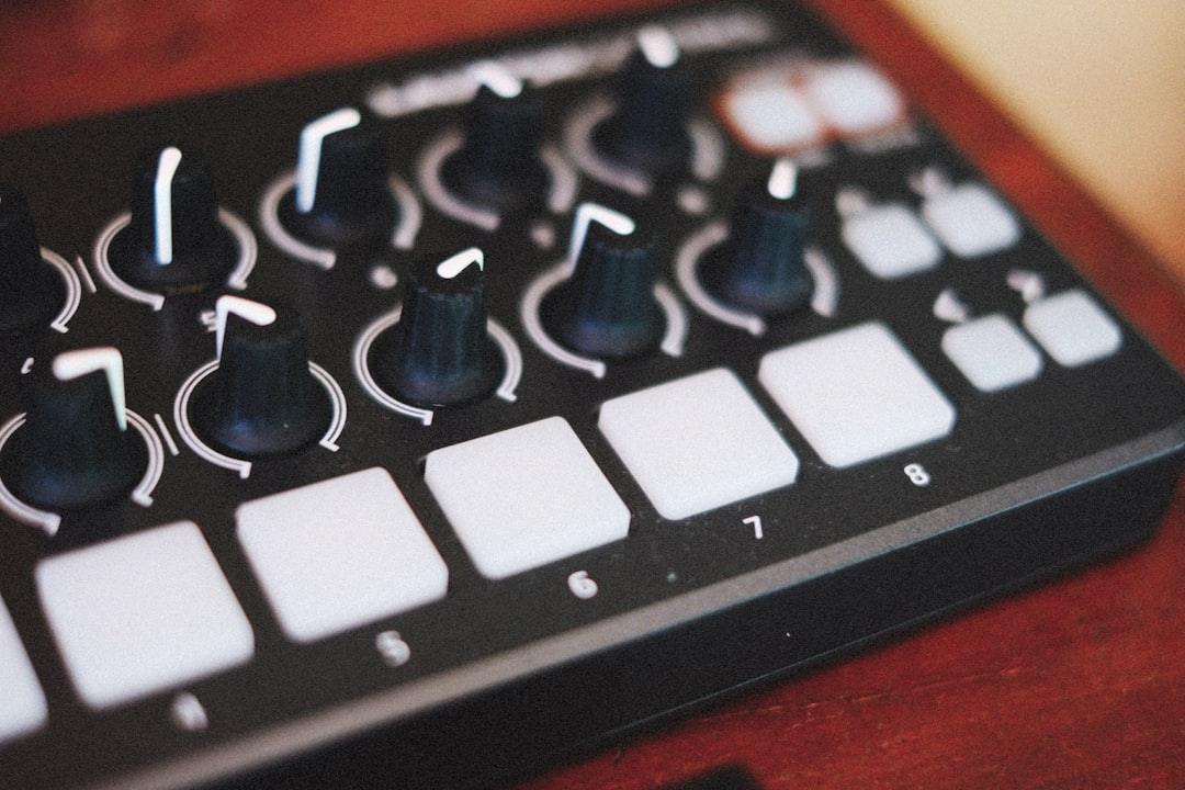 A close up of a control panel on a table