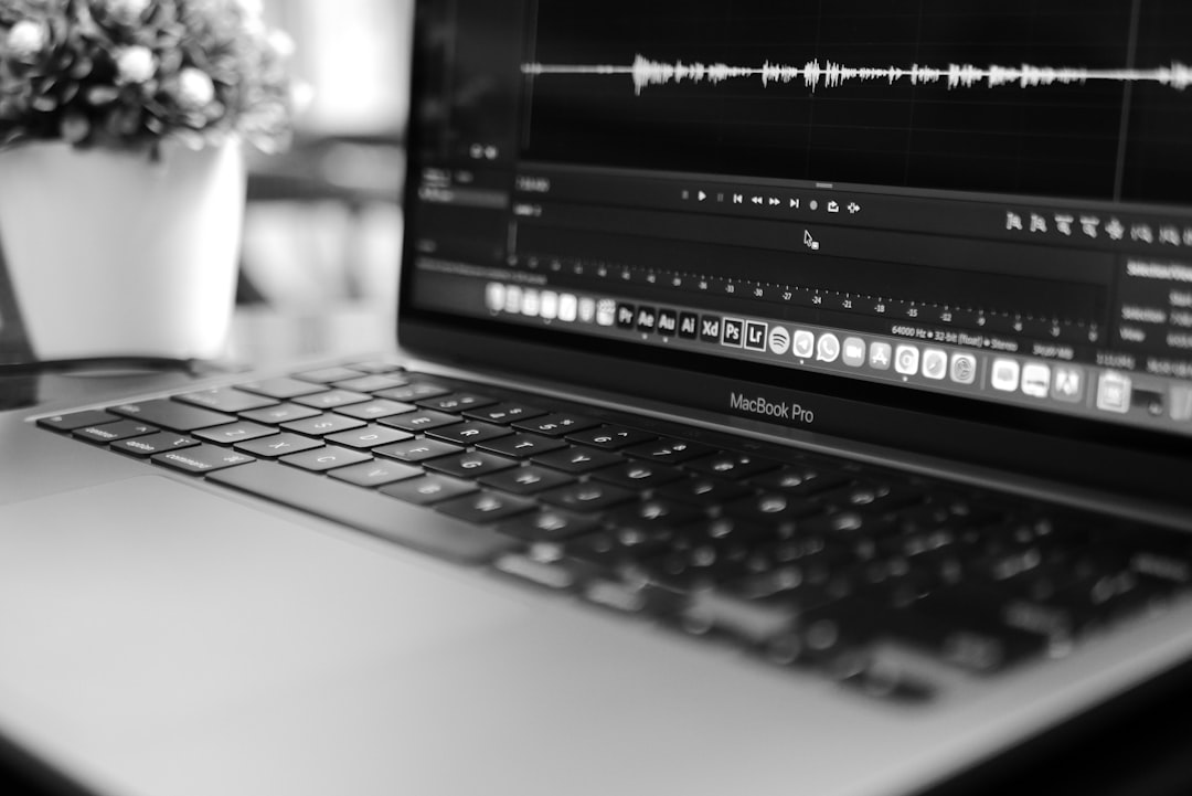 Black and white toshiba laptop