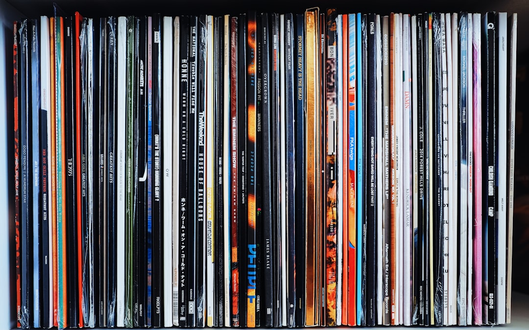 Black wooden shelf with books