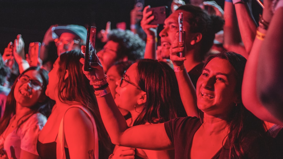 Crowd at a concert recording with phones