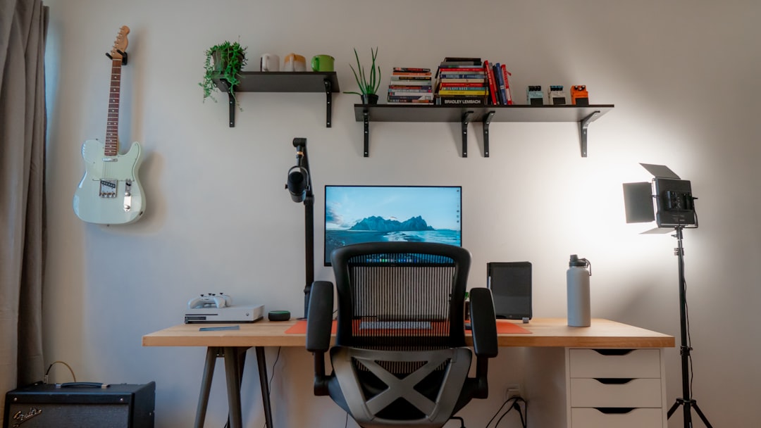 Black and red office rolling chair