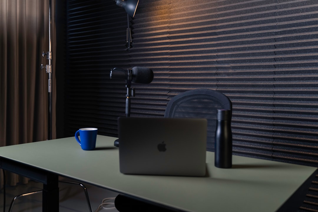 A laptop on a table