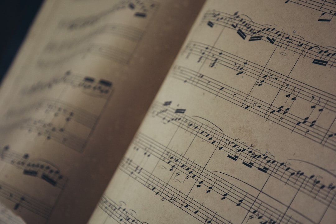A sheet of music with musical notes on it