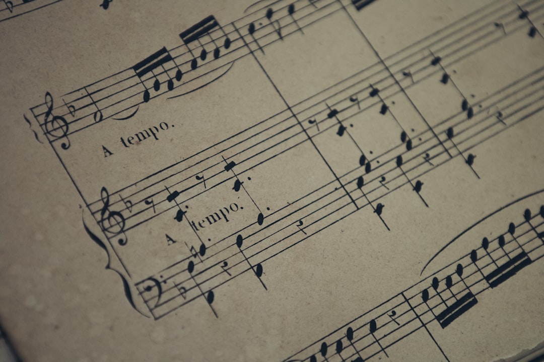 A sheet of music with musical notes on it