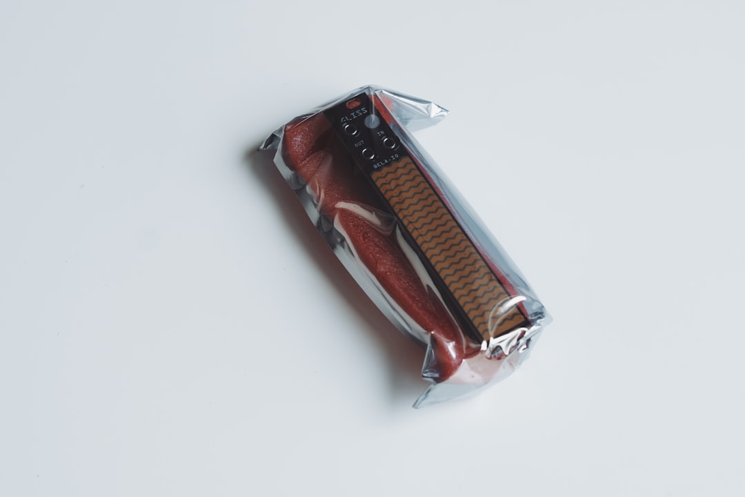 A chocolate wafer cookie wrapped in plastic