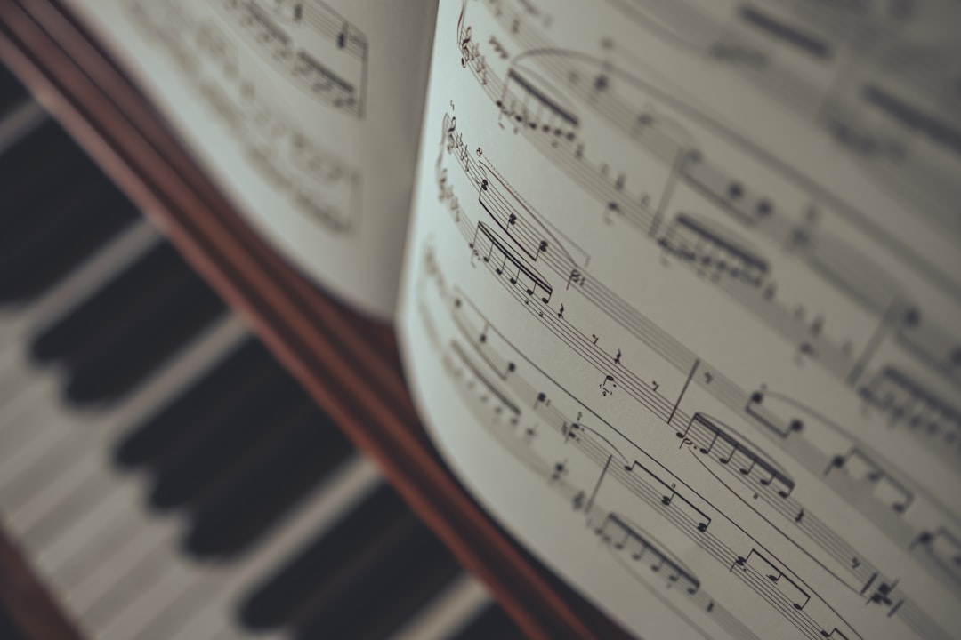 An open book with sheet music on it