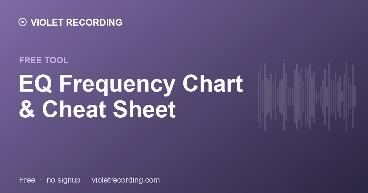 EQ Frequency Chart & Cheat Sheet — free tool at Violet Recording